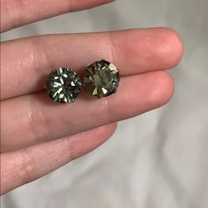 Jojo Loves You sage green stud earrings